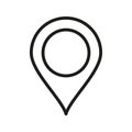 Web pin pointer outline for navigation icon Royalty Free Stock Photo
