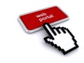 Web portal button on white