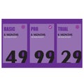 Web pricing table design for business banner Royalty Free Stock Photo