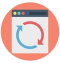 Web processing, synchronization, Isolated Vector icons that can be easily modified or edit