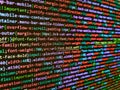 Web programming and bracket technology background. Css3 code on a colorful background. Programming code abstract screen of Royalty Free Stock Photo