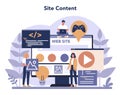 Web programming concept. Coding, testing and writing program Royalty Free Stock Photo