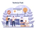 Web programming concept. Coding, testing and writing program Royalty Free Stock Photo