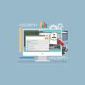 Web programming concept. Royalty Free Stock Photo
