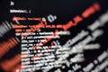 Web programming functions on laptop on laptop. IT business. Python code computer screen. Mobile application design Concept Royalty Free Stock Photo