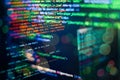 Web programming functions on laptop on laptop. IT business. Python code computer screen. Mobile application design Concept Royalty Free Stock Photo