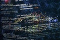 Web programming functions on laptop on laptop. IT business. Python code computer screen. Mobile application design Concept Royalty Free Stock Photo