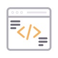 Web programming vector color line icon Royalty Free Stock Photo