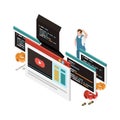 Web Programming Routine Composition Royalty Free Stock Photo