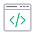 Web programming vector color line icon Royalty Free Stock Photo