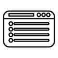 Web record keeping icon outline vector. Financial banking