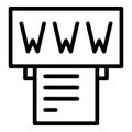 Web register icon outline vector. New login