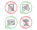 Web report, Financial documents and Accounting icons set. Attraction sign. Vector