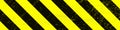 Safety line texture. Black and yellow police stripe border, construction, danger caution tape grunge. Royalty Free Stock Photo