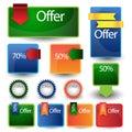 Web sale/discount label,tag or banner collection Royalty Free Stock Photo