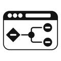 Web scheme api icon simple vector. Interface website Royalty Free Stock Photo