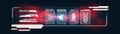 Sci Fi modern user interface elements. futuristic abstract HUD frame screen, button, loading Royalty Free Stock Photo