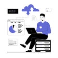 Web scraping concept. Technology for collecting data from web pages. Extracting content and data Royalty Free Stock Photo
