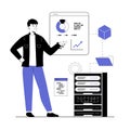 Web scraping concept. Technology for collecting data from web pages. Extracting content and data from websites Royalty Free Stock Photo