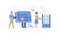 Web scraping. Technology for collecting data from web pages. Extracting content and data from websites in different formats. Royalty Free Stock Photo