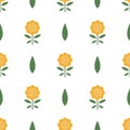 Seamless folk pattern with flowers Royalty Free Stock Photo