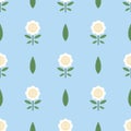 Seamless folk pattern with flowers Royalty Free Stock Photo