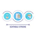 Web search algorithms loop concept icon
