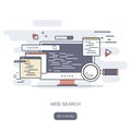 Web search concept. Search engine marketing concept. Flat vector