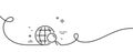 Web search line icon. Find internet results sign. Continuous line with curl. Vector Royalty Free Stock Photo