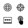Web Search. Simple Related Vector Icons Royalty Free Stock Photo
