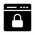 Web secure vector glyph flat icon Royalty Free Stock Photo