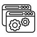 Web secure api icon outline vector. Interface hosting Royalty Free Stock Photo
