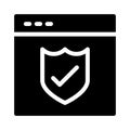 Web secure vector glyph flat icon Royalty Free Stock Photo
