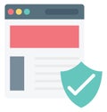 Web Security Color Isolated Vector Icon that easily can be modified and edit. Royalty Free Stock Photo