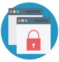 Web Security Color Isolated Vector Icon that easily can be modified and edit. Royalty Free Stock Photo