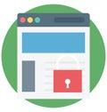 Web Security Color Isolated Vector Icon that easily can be modified and edit. Royalty Free Stock Photo