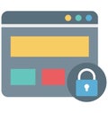 Web Security Isolated Vector Icon Royalty Free Stock Photo