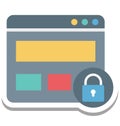 Web Security Isolated Vector Icon Royalty Free Stock Photo