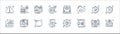 Web security line icons. linear set. quality vector line set such as cit card, document, data security, files, protection, data Royalty Free Stock Photo