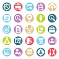 Web, SEO, Tools and Digital Marketing Two Color Glyph Vectors Isolated editable Icons Pack Royalty Free Stock Photo