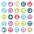 Web, SEO, Tools and Digital Marketing Two Color Glyph Vectors Isolated editable Icons Pack Royalty Free Stock Photo