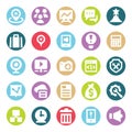 Web, SEO, Tools and Digital Marketing Two Color Glyph Vectors Isolated editable Icons Pack Royalty Free Stock Photo