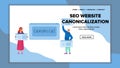 web seo website canonicalization vector Royalty Free Stock Photo