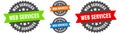 web services sign. round ribbon label set. Seal Royalty Free Stock Photo