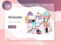 Web services vector website landing page design template Royalty Free Stock Photo
