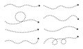 Set of black dashed arrows on white background.