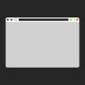 Flat blank browser windows