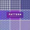 Set of geometric abstract patterns