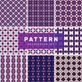 Set of geometric abstract patterns