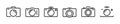 Set of linear camera vector icons set. Outline photo camera.